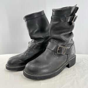 Vtg Triumph Motorcycle Engineer Boots Black Leather Mens 5.5 EU 37 Slovakia